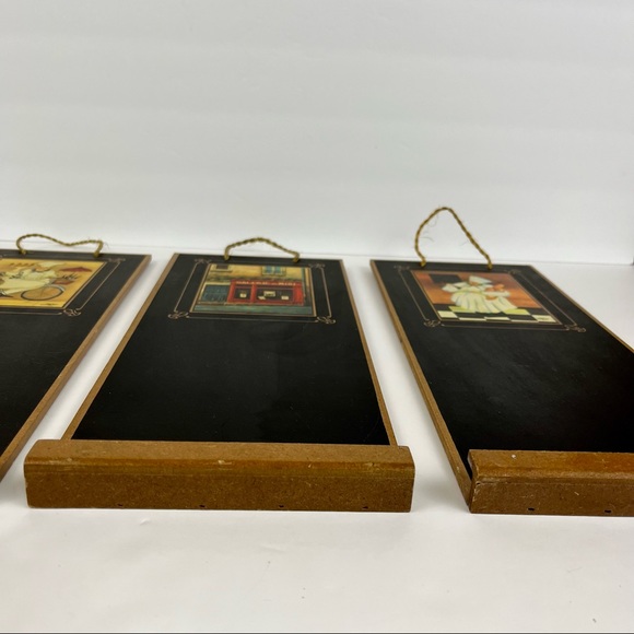 Set of Three Italian Chef Kitchen Hanging Chalk Boards - Picture 9 of 12